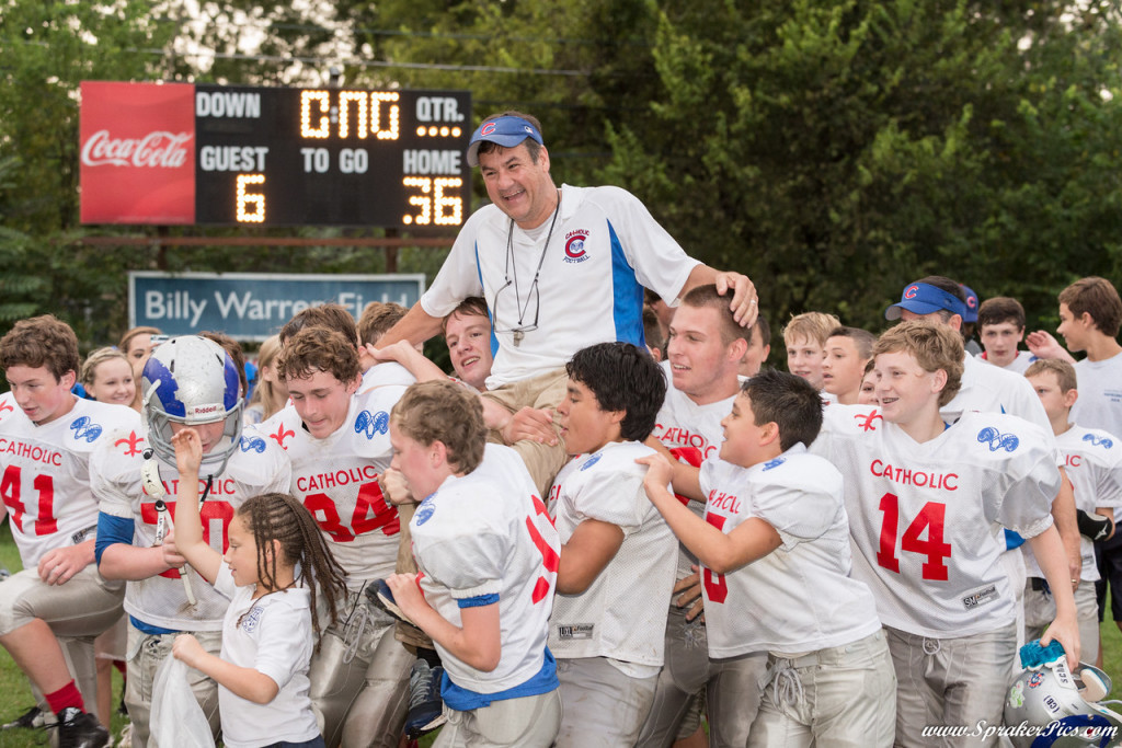 coach billy celebrating